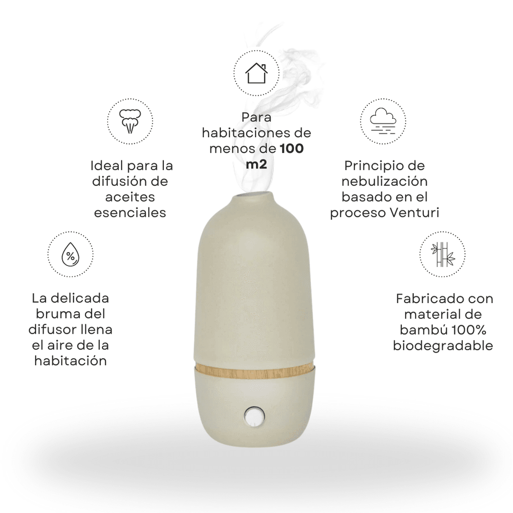 Elegante difusor de aceites esenciales por nebulización