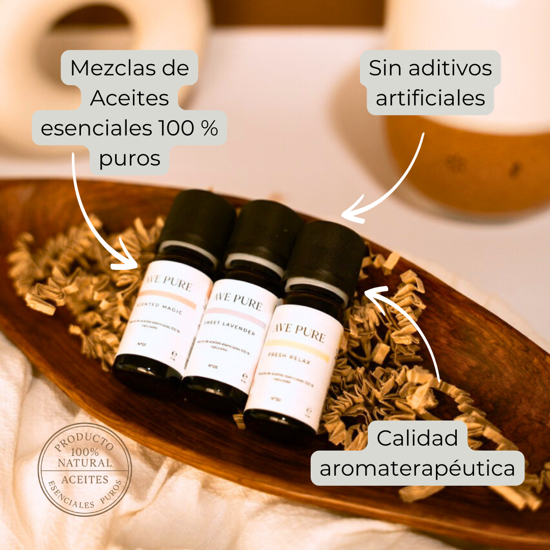 Kit de 3 sinergias de aceites esenciales 100% puros "Rituales de calma - Sweet Escape"