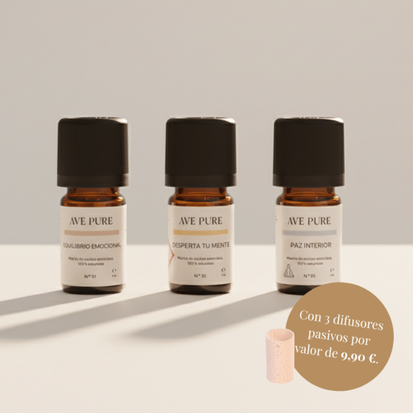Set "Rituales de calma" con aceites esenciales 100 % puros - 3 x 5 ml