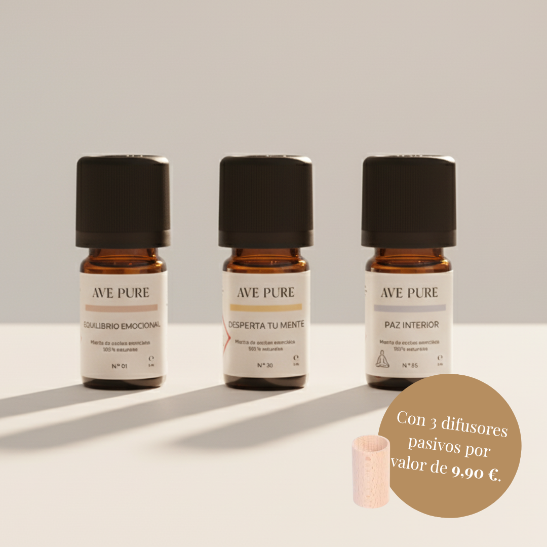 Set "Rituales de calma" con aceites esenciales 100 % puros - 3 x 5 ml